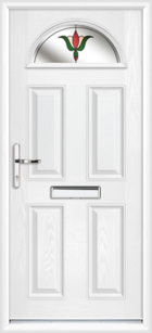 Surrey Fia green composite front door with toplight